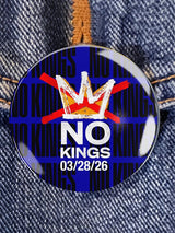 🔥Buy 3 Get 15% Off🔥Unisex Retro No Kings Day March 28 2026 Print Pin-Back Button