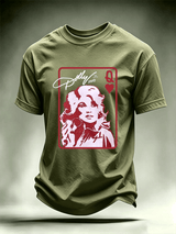 Men's Queen of Hearts Shirt Country Music Graphic Print T-Shirt