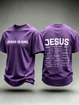 Men's JESUS IS KING Printed T-Shirt