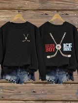 Women's Golden Boy and Ice Prince Hockey Sticks Sweatshirt