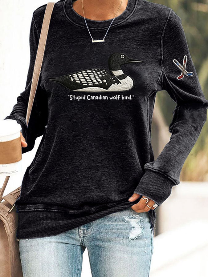 Women's Hockey Romance Print Casual Sweatshirt