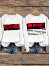 🔥Buy 3 Get 15% Off🔥Retro No Kings 2026 Minneapolis . New York City Chicago In Francisco Los Angeles Washington, D.C. Denver Philadelphia Seattle Atlanta Albuquerque & More To Come Print Sweatshirt
