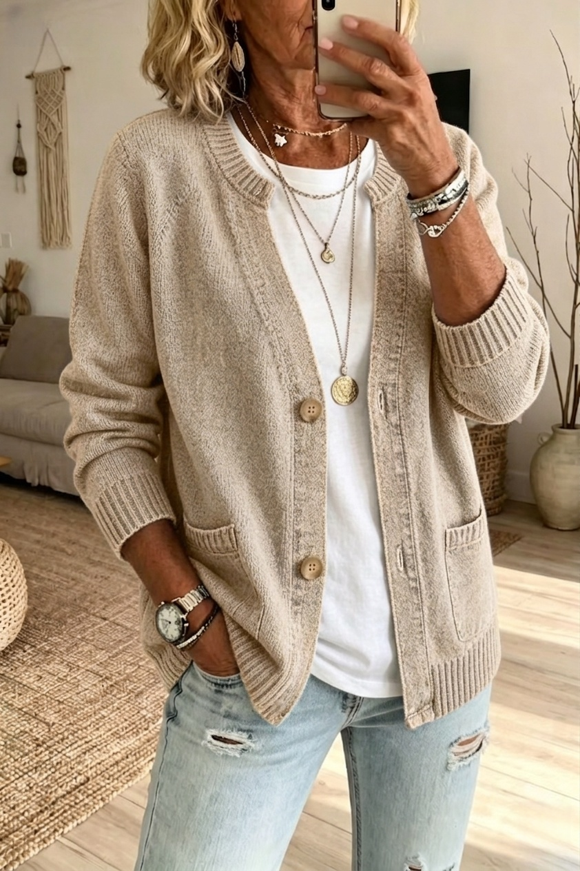 New Arrival 🔥Women's V-Neck Button Knit Cardigan
