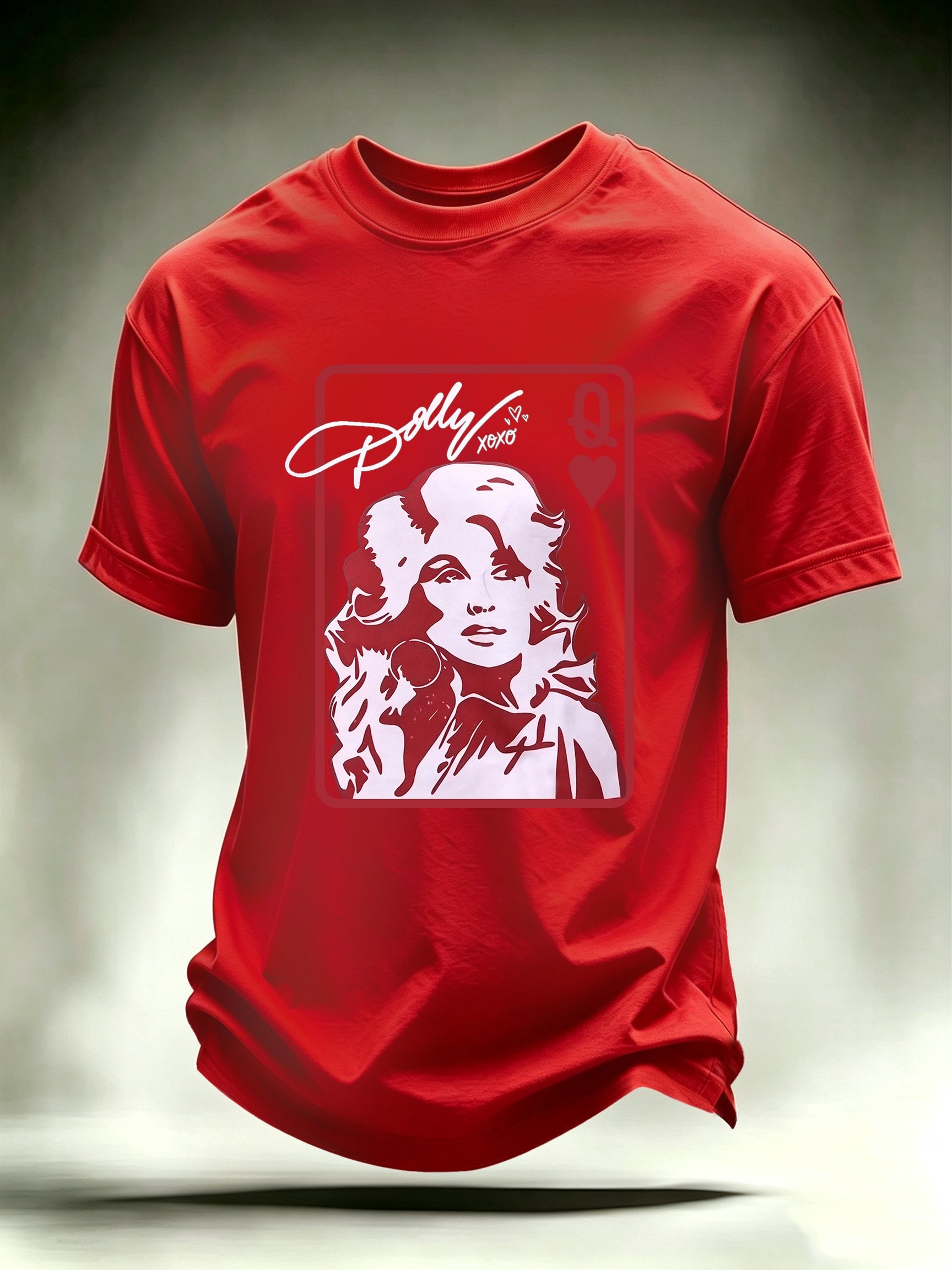 Men's Queen of Hearts Shirt Country Music Graphic Print T-Shirt