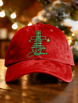 Unisex Washed Cotton Christmas Print Hat