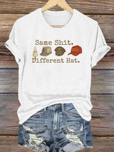 Women's  Same shit Different costume Print T-Shirt