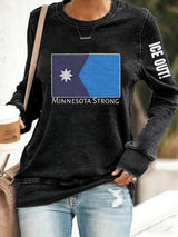 Women's ICE Out Minnesota Strong Print Hoodie