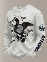 Men's Retro Minnesota Strong Print Casual Long-Sleeved Top