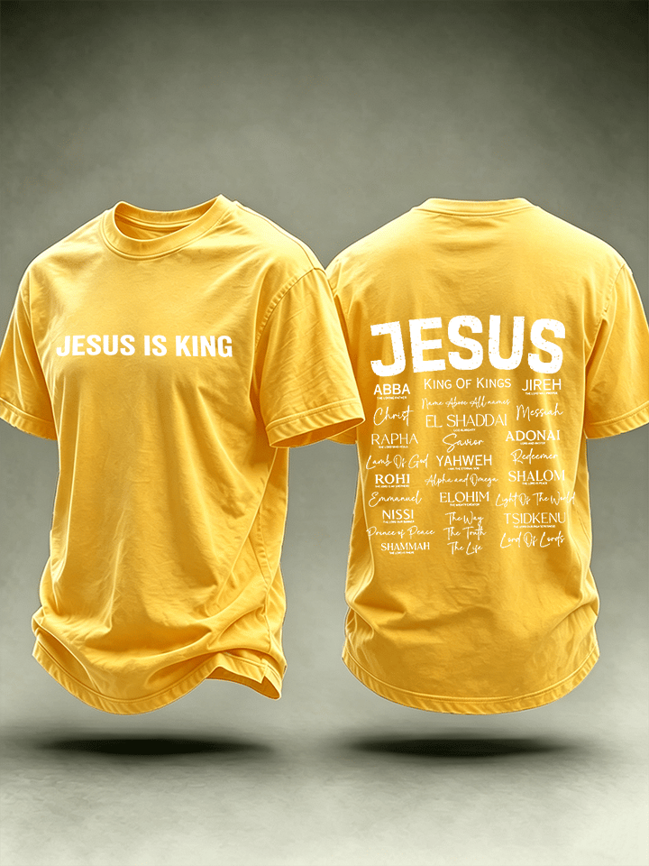 Men's JESUS IS KING Printed T-Shirt