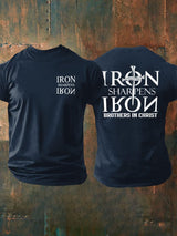 🔥Hot Sale Picks 🔥Men's Iron Sharpen Iron Printed Christian T-shirt
