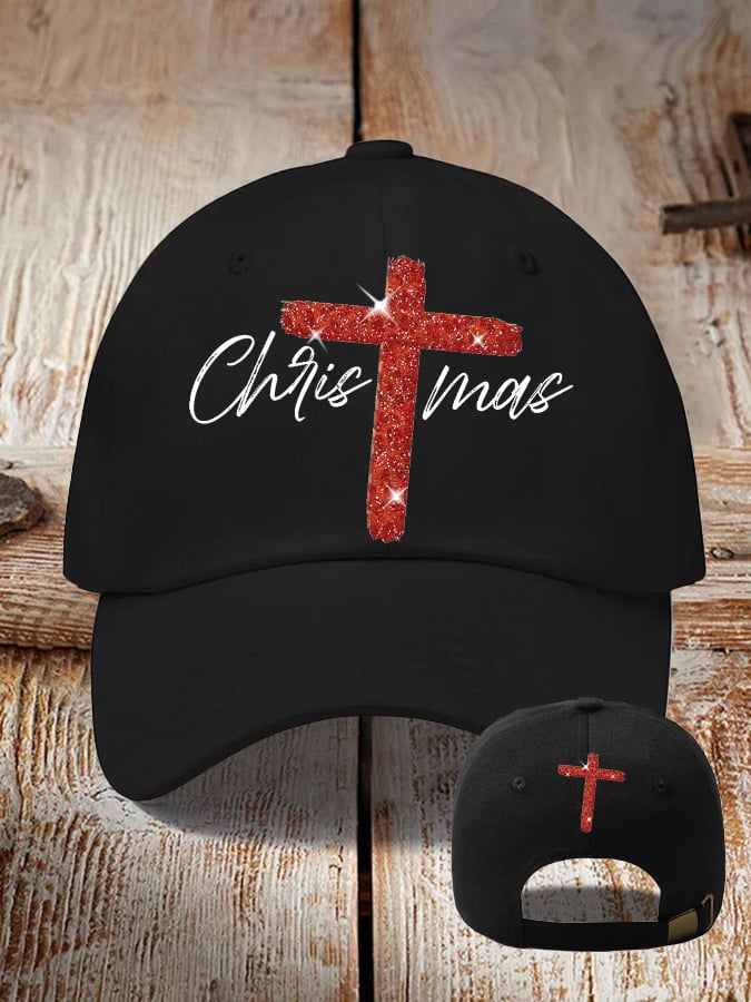 Retro Christmas Faith Cross Print Baseball Cap
