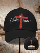 Retro Christmas Faith Cross Print Baseball Cap
