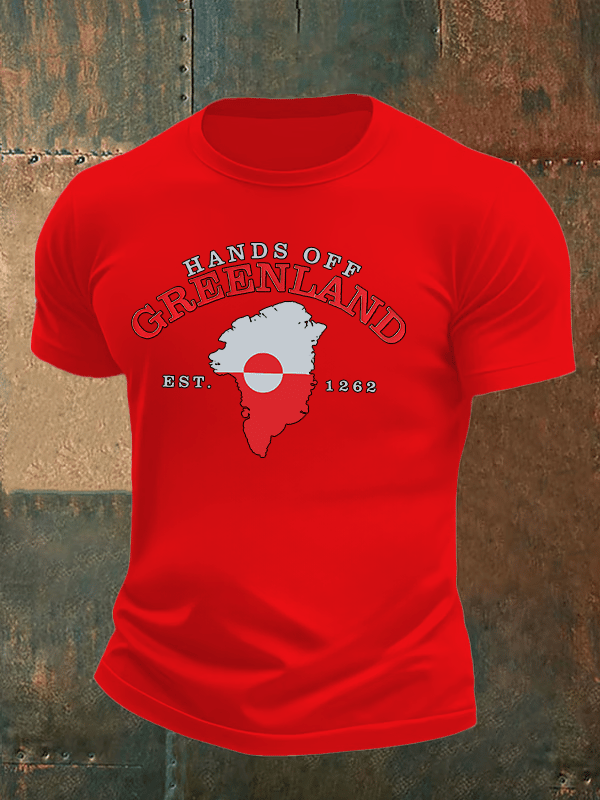 Men's  HANDS OFF GREENLAND  Print  T-Shirt