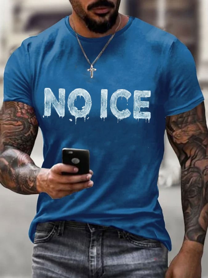 Men's NO ICE Casual Printed T-shirt