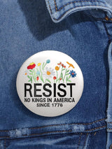 🔥Buy 3 Get 15% Off🔥Unisex Retro Resist No Kings In America Since 1776 Pin-Back Button