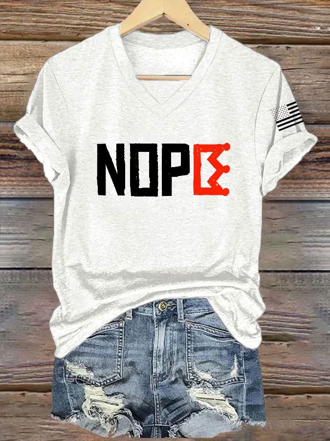 🔥Buy 3 Get 15% Off🔥Women's FDT NO KINGS Printed Casual V-Neck T-Shirt