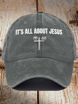 It's All About Jesus Print Vintage Baseball Cap