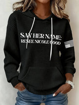 Retro Say Her Name:Renee Nicole Good Print Hoodie