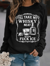 Women's  Whiskey F*ck ICE Abolish ICE  Printed  Sweatshirt