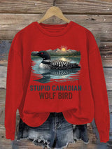 Women's casual Canadian Wolfbird sweatshirt