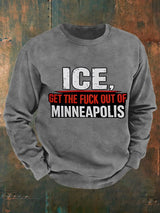 Men's  ICE GET THE FUCK OUT OF MINNEAPOLIS  Printed  Sweatshirt
