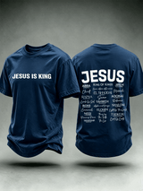 Men's JESUS IS KING Printed T-Shirt