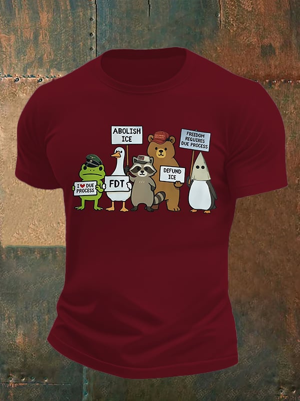 Men's  FDT Cartoon animals printed T-shirt