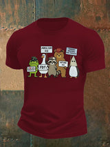 Men's  FDT Cartoon animals printed T-shirt