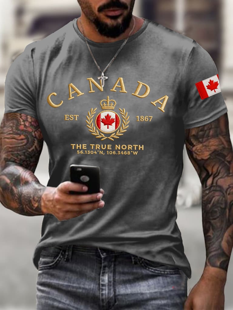 Men's casual Canadian T-shirt