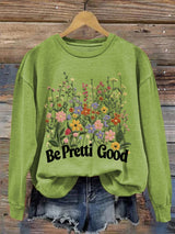 Women's Casual FDT Printed Long-Sleeve Sweatshirt