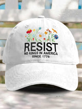 🔥Buy 3 Get 15% Off🔥Retro Resist No Kings In America Since 1776 Print Baseball Cap