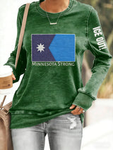 Women's ICE Out Minnesota Strong Print Hoodie