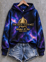 Women's Casual Commemorative-Edition Print Hoodie