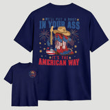 Patriotic Cowboy Boots Guitar Fireworks T-Shirt