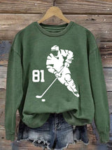 Women's Hockey Romance Print Casual Sweatshirt