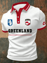Men's Greenland Printed Casual Polo Shirt
