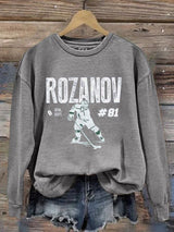 Women's Hockey Romance Print Casual Sweatshirt