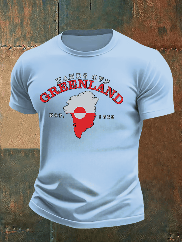 Men's  HANDS OFF GREENLAND  Print  T-Shirt