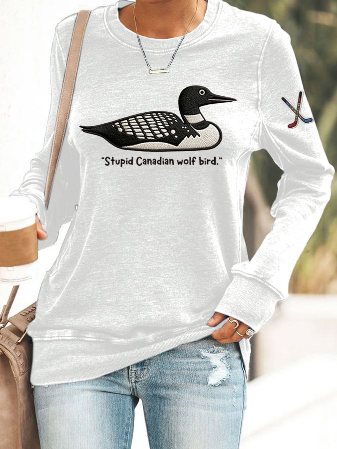 Women's Hockey Romance Print Casual Sweatshirt