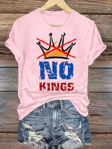 🔥Buy 3 Get 15% Off🔥Women's  NO KINGS Print T-Shirt