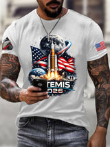 Men's To The Moon And Beyond Printed Casual T-shirt