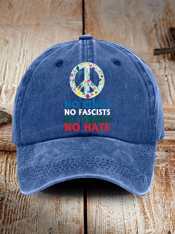 🔥Buy 3 Get 15% Off🔥No Kings No Fascists  Print Baseball Cap