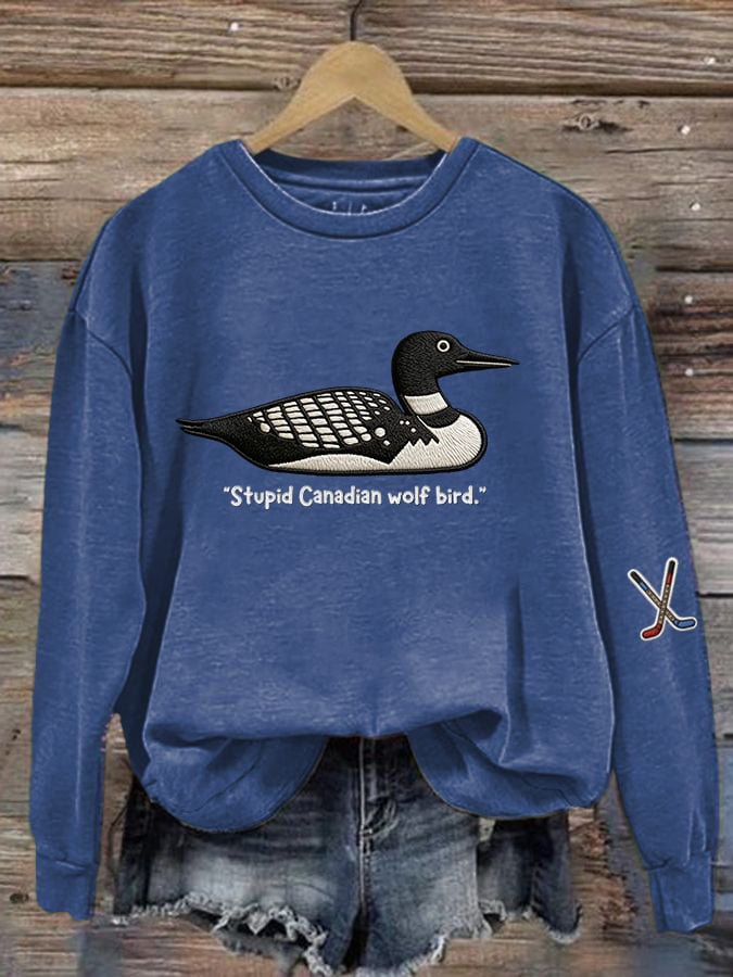 Women's Hockey Romance Print Casual Sweatshirt