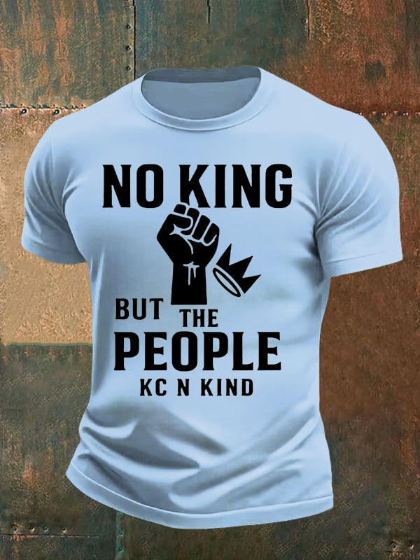 🔥Buy 3 Get 15% Off🔥Men's no king but the people KC N kind print  T-Shirt