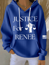 Women's Justice For Renee Nicole Good Print Casual Sweatshirt