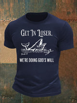 Men's  WE'RE DOING GOD'S WILL  Print  T-Shirt
