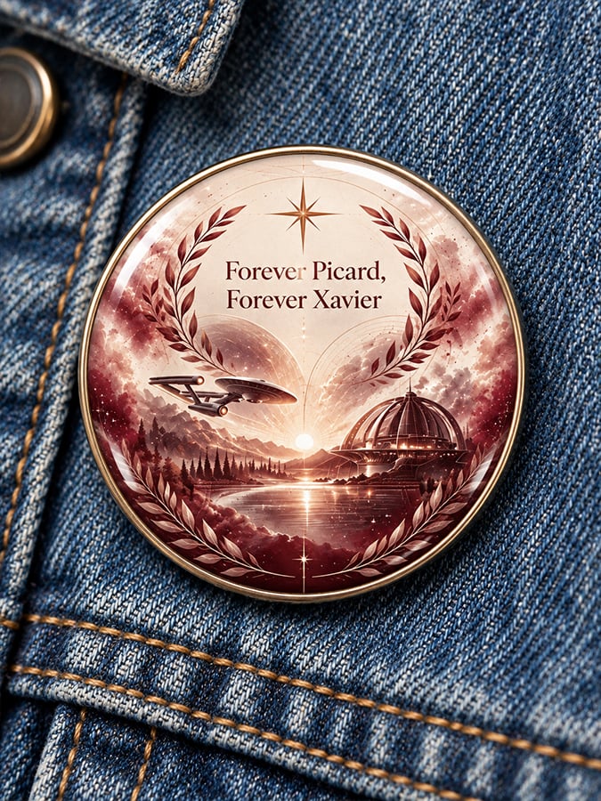 Unisex Retro Live Long And Prosper Pin-Back Button