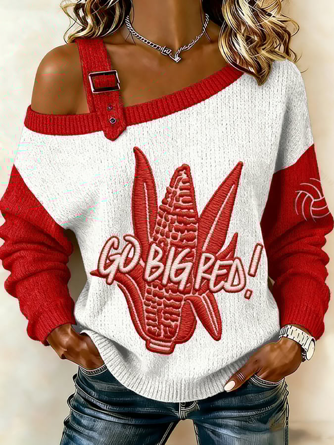 Women's Retro Volleyball Printed Sweatshirt