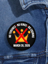 🔥Buy 3 Get 15% Off🔥Unisex Retro No Thrones No Kings No Crowns March 28, 2026 Pin-Back Button