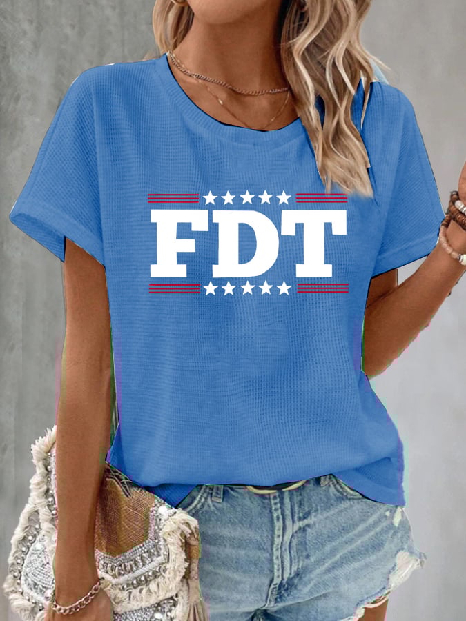 Women's Waffle FDT Print T-Shirt